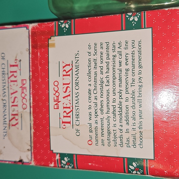 Vintage Enesco "North Pole or Bust" mouse in a hot rod car ornament.  - Picture 10 of 12